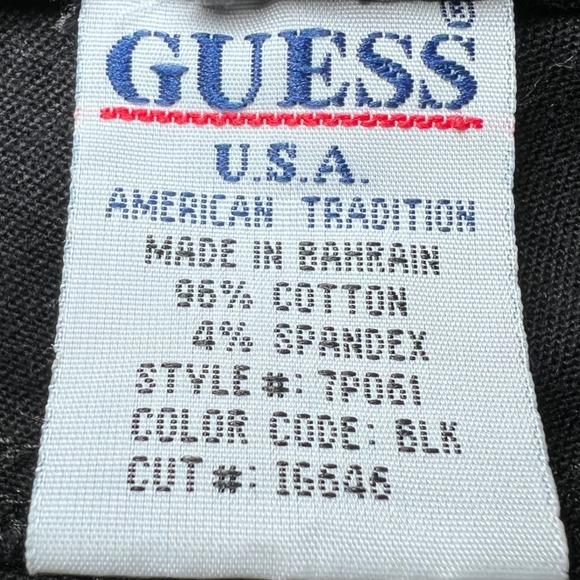 Guess Vintage Jeans Womens 29 Black Denim Stretch Style 7P061 Classic 90s Y2K - Picture 5 of 16